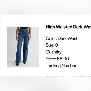 Express high waisted dark wash jeans. Washed but never worn!